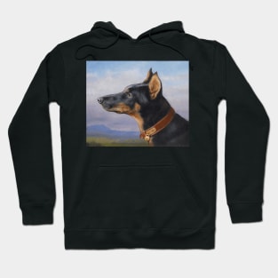 Portrait of a Doberman (1916) by Carl Reichert Hoodie